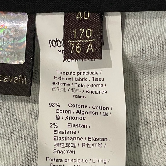 Roberto Cavalli Printed Jeans Green/Brown Size 40IT or 4US - Picture 7 of 9